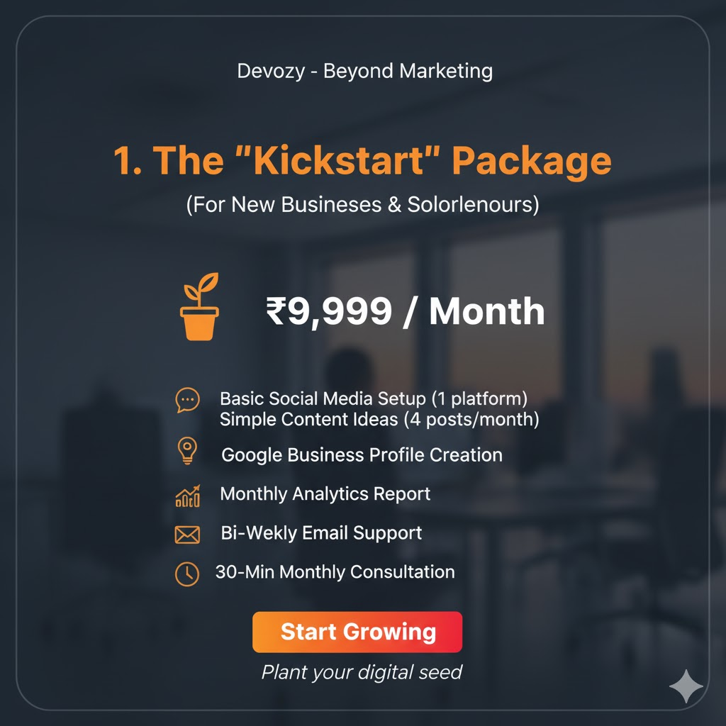 Pricing of Kickstart Package
